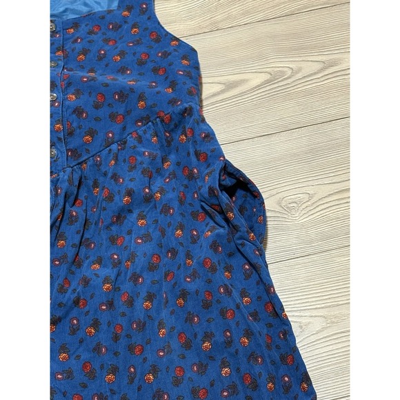 Laura Ashley Floral Corduroy VTG Baggy Jumpsuit Size Medium 80/90s Great Britain - Picture 2 of 15